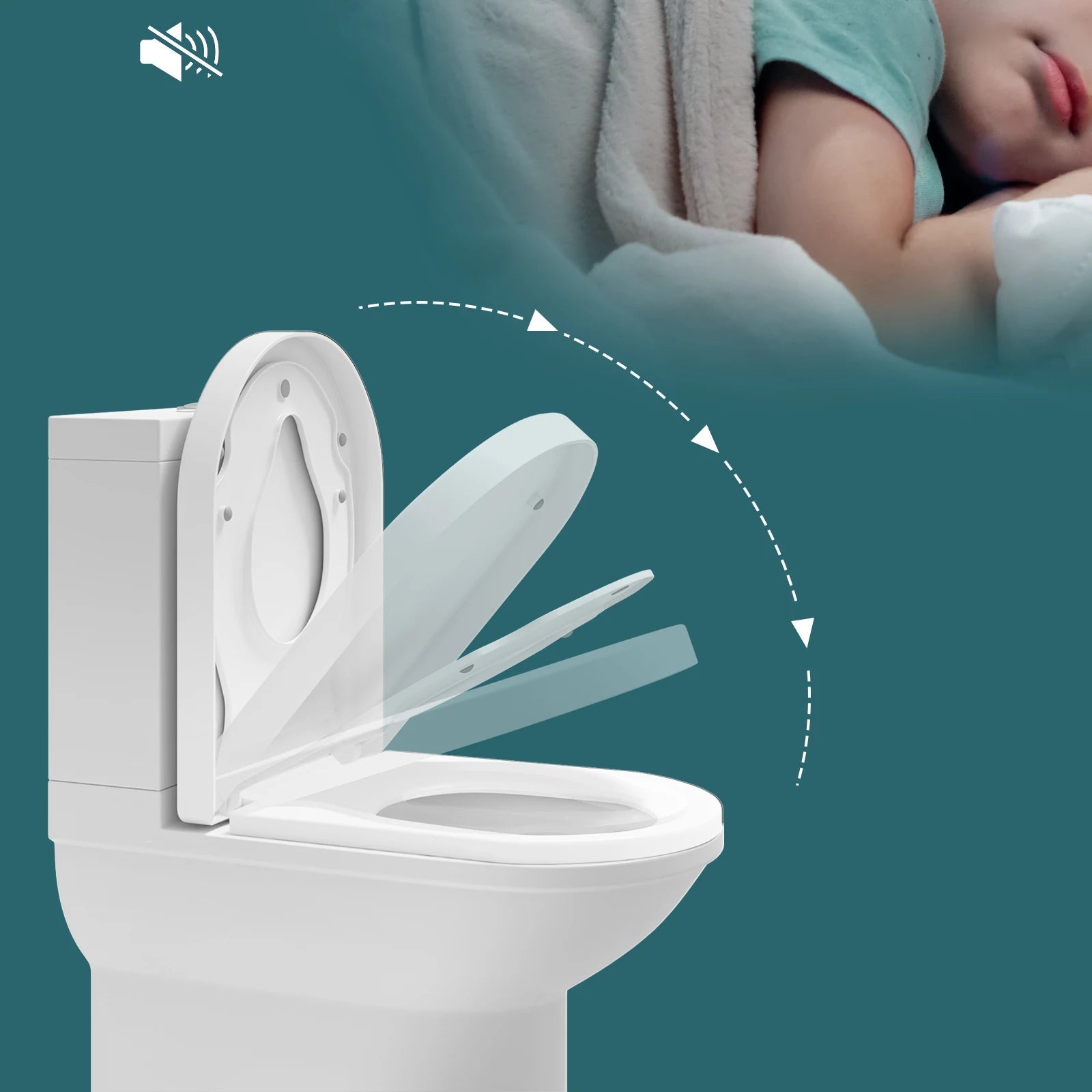 Lunette de toilette avec réducteur – Image 4